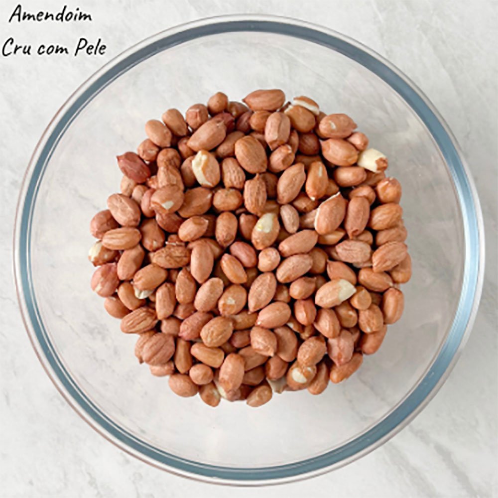 Visão dos ingredientes de amendoim torrado